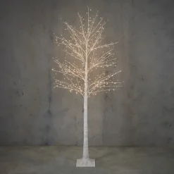 Albero Bianco con 576 LED Bianco Classico con Timer-Edelman New