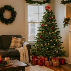 Albero di Natale Brampton Verde h215 Ø142cm PE+PVC-Edelman New