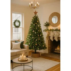 Albero di Natale Charlton Verde h230 Ø135cm PVC-Edelman New