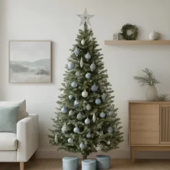 Albero di Natale Clive Slim Verde h215 Ø114cm PE+PVC-Edelman Best