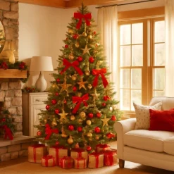 Albero di Natale Clive Slim Verde h230 Ø122m PE+PVC-Edelman