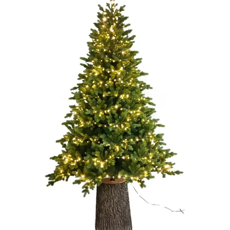 Albero di Natale Illuminato Darcy con Tronco 1450LED h240Ø145cm PE+PVC-Magic Tree Discount