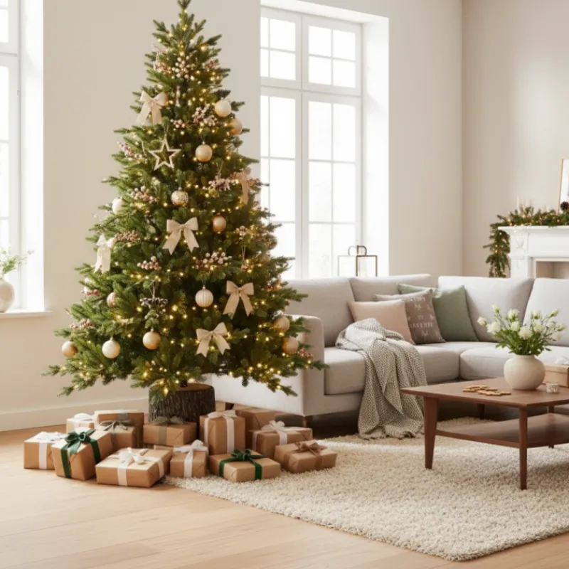 Albero di Natale Illuminato Darcy con Tronco 1450LED h240Ø145cm PE+PVC-Magic Tree Discount