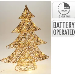 Albero di Natale Luminoso con Led Champagne 60 Cm-Koopman Outlet
