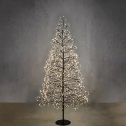 Albero di Natale Nero con 2100 LED Bianco Classico e Timer-Edelman Best