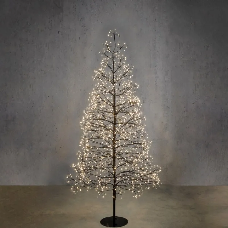 Albero di Natale Nero con 2100 LED Bianco Classico e Timer-Edelman Best
