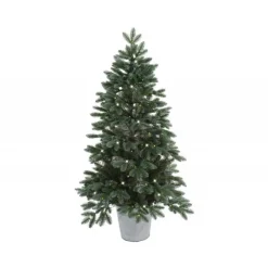 Albero di Natale Trondheim Illuminato h120Ø65cm PE+PVC-Kaemingk Discount