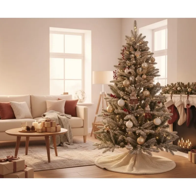 Albero di Natale Trondheim Illuminato h120Ø65cm PE+PVC-Kaemingk Discount