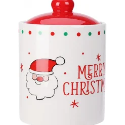 Barattolo di Natale in Ceramica 12x18 cm. Pezzo Singolo-Koopman New