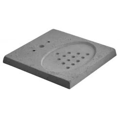 Base in Cemento Grigio Perforata con Griglia di Scarico per Fontane Ground Aquapoint-Acquapoint Discount