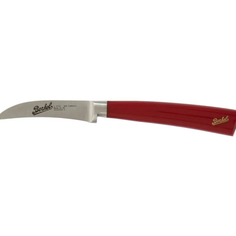 Elegance Coltello spelucchino curvo 7 cm Rosso-Berkel New