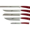 Elegance Set 5 coltelli chef Rosso-Berkel Discount