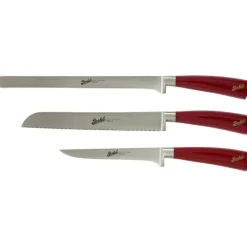 Elegance Set prosciutto 3 coltelli Rosso-Berkel New