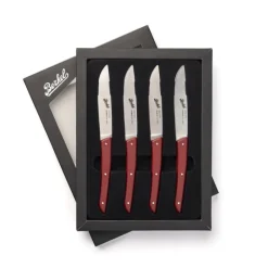 Set 4 Coltelli da Bistecca Colore Rosso-Berkel New