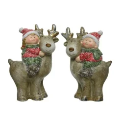 Bimbi con renne piccoli dim 5x11 cm Pezzo Singolo-Kaemingk Clearance