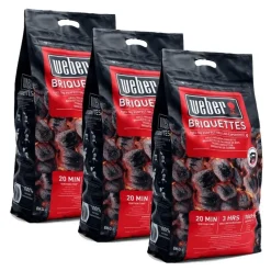 BUNDLE 3 x Sacco da 8 kg di Bricchetti Cod. 17591-Weber New