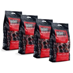 BUNDLE 4 x Sacco da 8 kg di Bricchetti Cod. 17591-Weber Hot