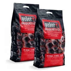 BUNDLE 2 x Sacco da 8 kg di Bricchetti Cod. 17591-Weber Discount