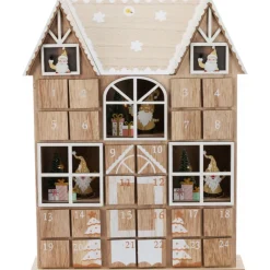 Calendario Avvento Luminoso in Legno 37 cm-Koopman Online