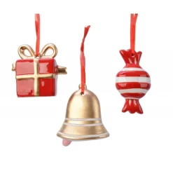 Campana, Caramella o Pacchetto da appendere 8 cm. Pezzo Singolo-Kaemingk