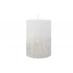 Candela decorata con glitter 10 cm.-Kaemingk Outlet