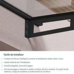 Aquila Pensilina Da Esterno 302X91 cm Trasparente-Canopia Sale