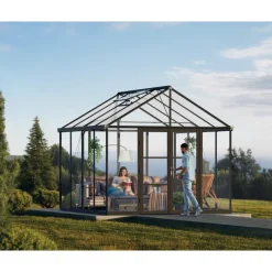 ARIA Ibrida Serra Da Giardino in Policarbonato 308x304x285 cm- Nero-Canopia Online