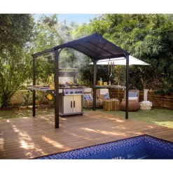 Austin Gazebo per Barbecue in Alluminio 1.8X2.4 m-Canopia Discount