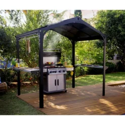 Austin Gazebo per Barbecue in Alluminio 1.8X2.4 m-Canopia Discount