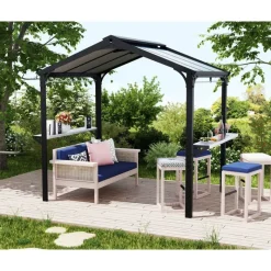 Austin Gazebo per Barbecue in Alluminio 1.8X2.4 m-Canopia Discount