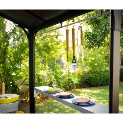 Austin Gazebo per Barbecue in Alluminio 1.8X2.4 m-Canopia Discount