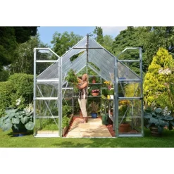 Balance Ibrida Serra Da Giardino in Policarbonato 367X244X229 cm Argento-Canopia Outlet