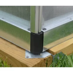 Bella Doppio Strato Serra Da Giardino in Policarbonato 844X244X219 cm Argento-Canopia Outlet