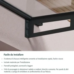 Bordeaux Pensilina Da Esterno 892X140 cm Doppio Strato-Canopia Discount