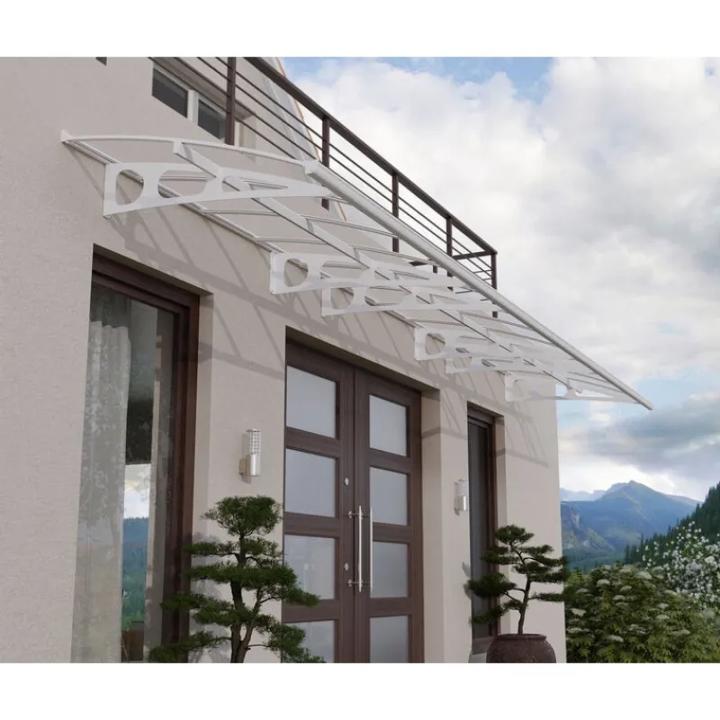 Bordeaux Pensilina Da Esterno 670X140 cm Trasparente-Canopia Sale