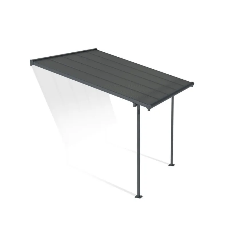 Capri Pergola Addossata in Alluminio 3X3 m Grigio-Canopia Online