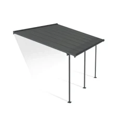 Capri Pergola Addossata in Alluminio 3X4.3 m Grigio-Canopia Online