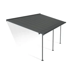 Capri Pergola Addossata in Alluminio 3X6.2 m Grigio-Canopia