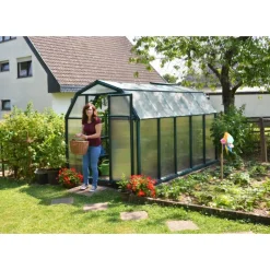 Eco Grow Doppio Strato Serra Da Giardino in Policarbonato 321X204X198 cm Verde-Canopia Discount