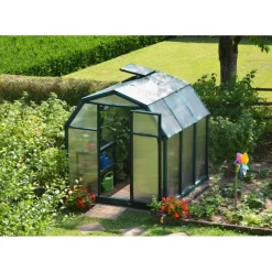 Eco Grow Doppio Strato Serra Da Giardino in Policarbonato 197X204X198 cm Verde-Canopia New