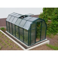 Eco Grow Doppio Strato Serra Da Giardino in Policarbonato 383X204X198 cm Verde-Canopia New
