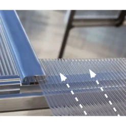 Essence Doppio Strato Serra Da Giardino in Policarbonato 607X244X229 cm Argento-Canopia Clearance