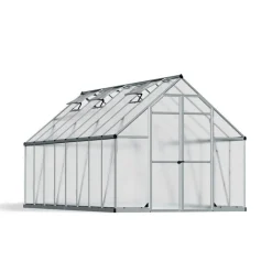 Essence Doppio Strato Serra Da Giardino in Policarbonato 487X244X229 cm Argento-Canopia