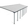 Feria Pergola Addossata in Alluminio 3X12.2 m Grigio-Canopia