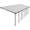 Feria Pergola Addossata in Alluminio 3X12.7 m Grigio-Canopia New