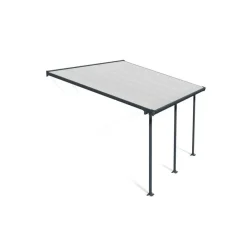 Feria Pergola Addossata in Alluminio 3X4.3 m Grigio-Canopia Hot