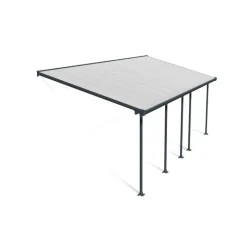 Feria Pergola Addossata in Alluminio 3X7.3 m Grigio-Canopia Clearance