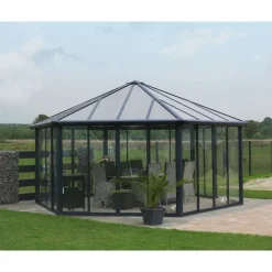 Garda Gazebo Chiuso in Alluminio 5.2X6 m-Canopia Clearance
