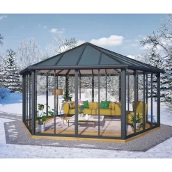 Garda Gazebo Chiuso in Alluminio 5.2X6 m-Canopia Clearance