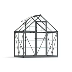 Harmony Trasparente Serra Da Giardino in Policarbonato 126X185X208 cm Grigio-Canopia